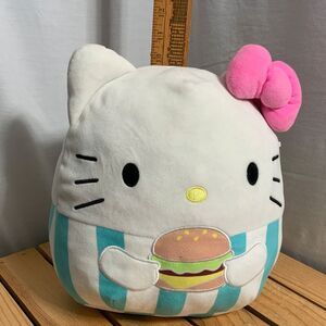 Squishmallow , Hello‎ Kitty with hamburger